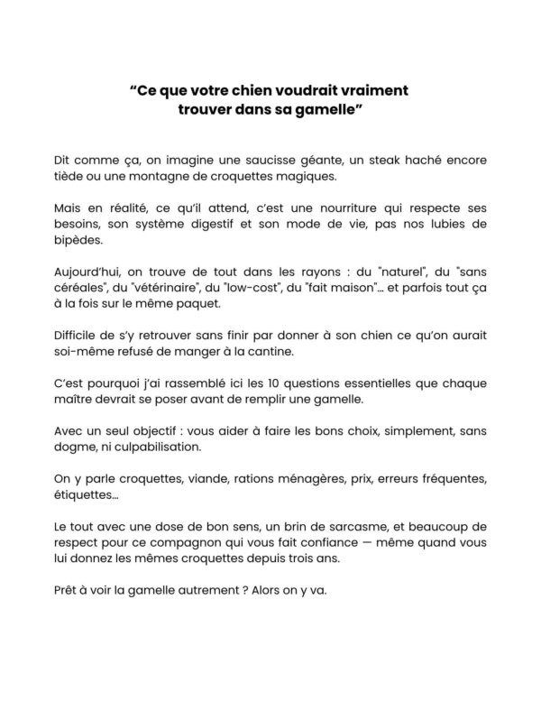 Ebook gratuit - Bien nourrir son chien en 2025 – Image 2
