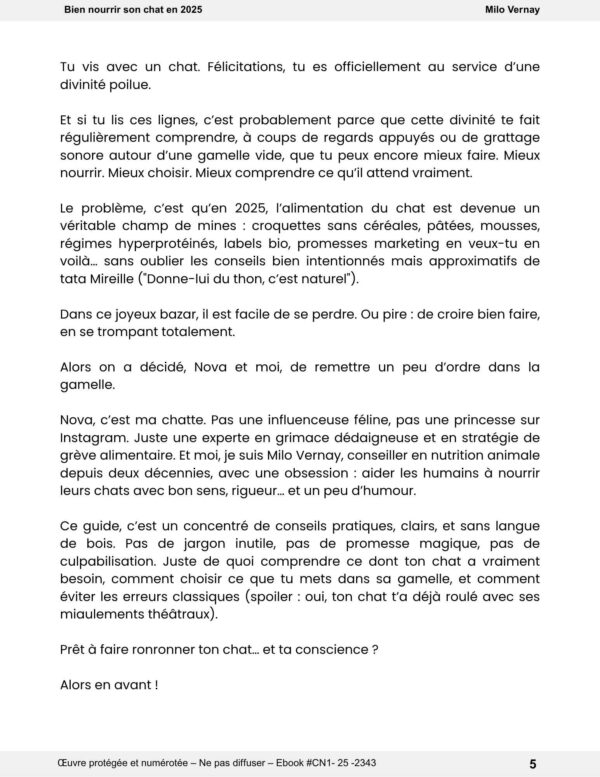 Ebook gratuit - Bien nourrir son chat en 2025 – Image 2